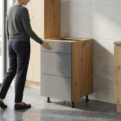 Mobiletto con cassetti, mobile da cucina con 3 cassetti