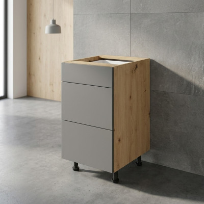 Mobiletto con cassetti, mobile da cucina con 3 cassetti