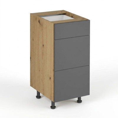 Mobiletto con cassetti, mobile da cucina con 3 cassetti