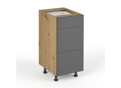 Mobiletto con cassetti, mobile da cucina con 3 cassetti