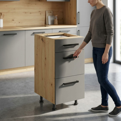 Armadio estraibile con cassetti, mobile da cucina