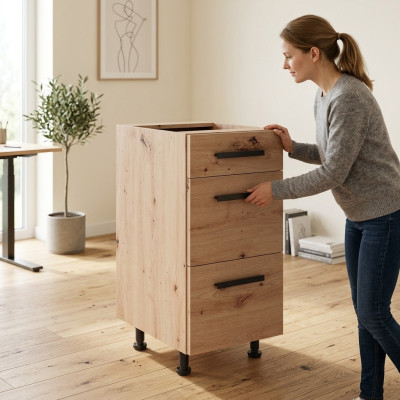 Mobile sottolavello con cassetti, armadietto con cassetti, credenza da cucina
