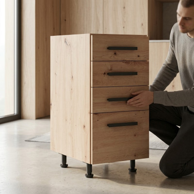 Comò con cassetti Armadio estraibile Cucina