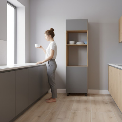 Armadio alto per forno e microonde, armadio da incasso per elettrodomestici