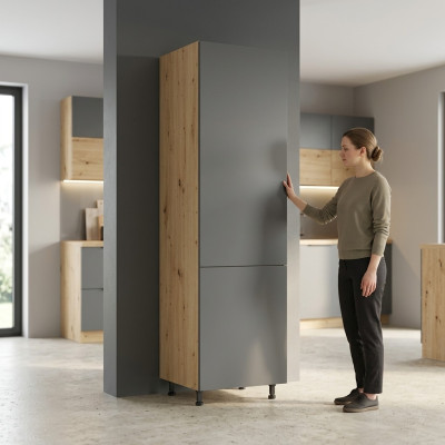 Armadio da cucina con ripiani, armadio alto da cucina, doppia porta
