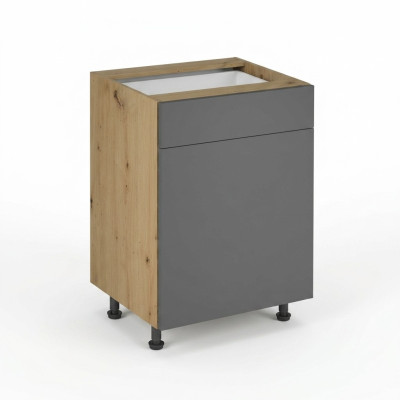 Mobiletto base da cucina con cassetto 2 ripiani