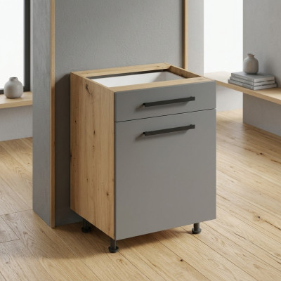Mobiletto base multiuso con cassetto e ripiani