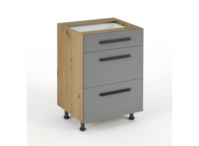 Mobile da cucina con cassetti in legno