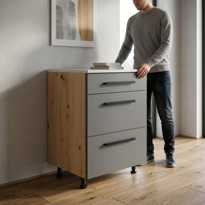 Cassettiera con 3 cassetti per cucina