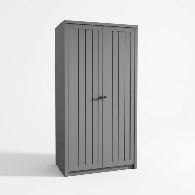 Armadio in tessuto con barra per abiti