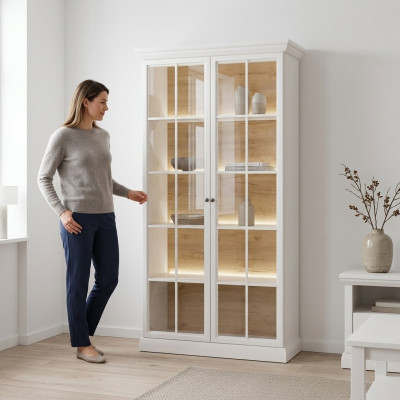 Buffet armadio vetrina credenza vetrina cucina bianca