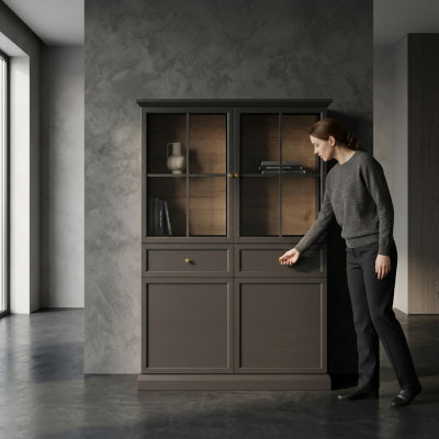 Buffet armadio vetrina credenza vetrina 2 cassetti