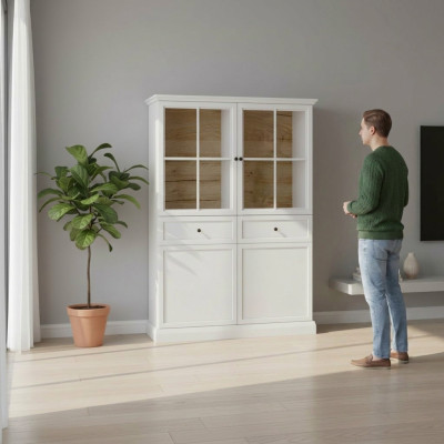 Buffet armadio cucina vetrina armadietto 2 cassetti
