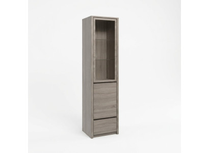 Armadio vetrina in legno grigio stile moderno ed elegante