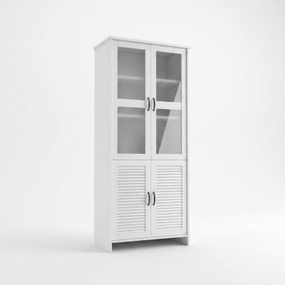 Armadio vetrina bianco MDF vetro moderno elegante