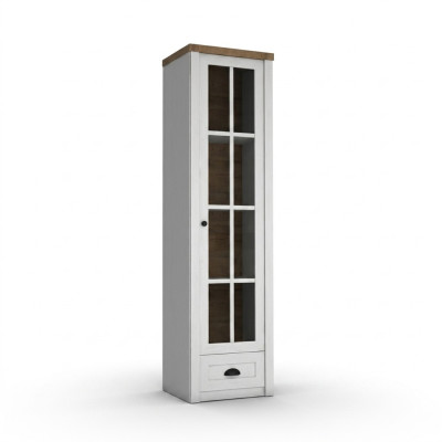 Armadio vetrina in legno bianco stile moderno ed elegante