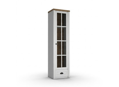 Armadio vetrina in legno bianco stile moderno ed elegante