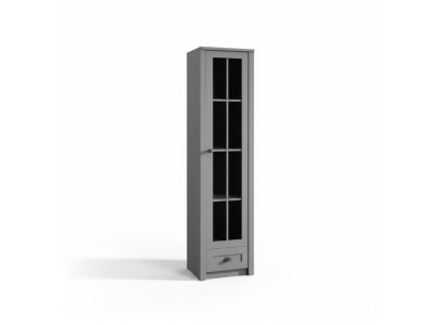 Armadio vetrina grigio in legno moderno ed elegante