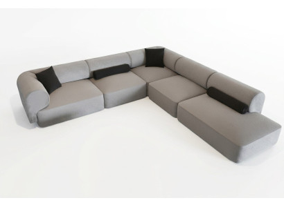Divano angolare in design moderno e stiloso per il comfort del soggiorno