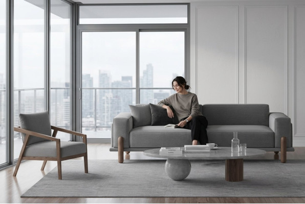 Divano con poltrona Comfort, sempre a portata di mano
