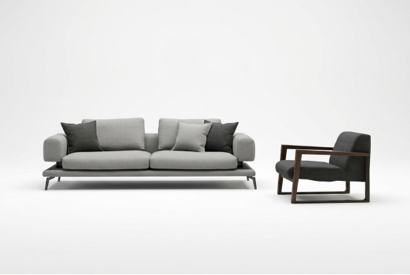 Divano con poltrona per il soggiorno tecnologia del comfort in ogni seduta