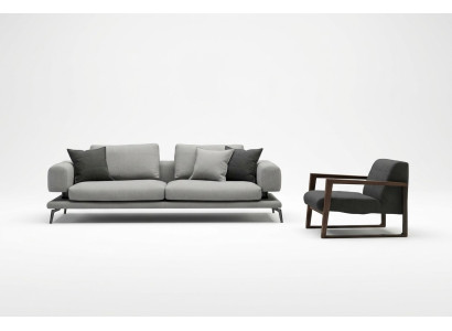 Divano con poltrona per il soggiorno tecnologia del comfort in ogni seduta