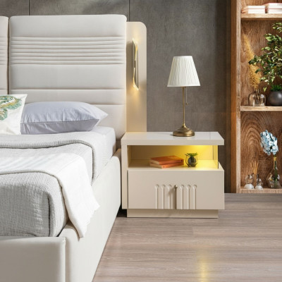 Comodino di design con illuminazione mobili moderni per camera da letto