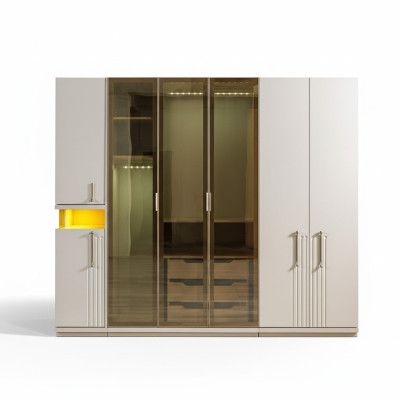 Armadio moderno 251 cm grande per camera da letto