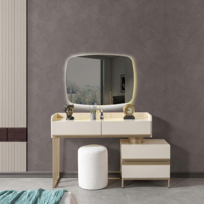 Toelettatura moderna con specchio tavolo cosmetico camera da letto