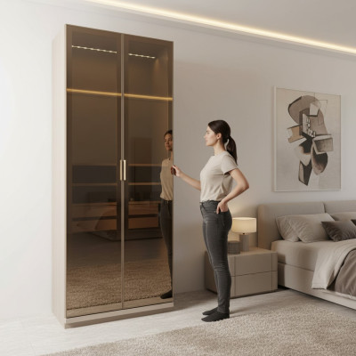 Armadio guardaroba modulare 83cm moderno design camera da letto