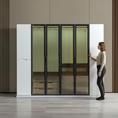 Armadio da letto moderno 255 cm grande