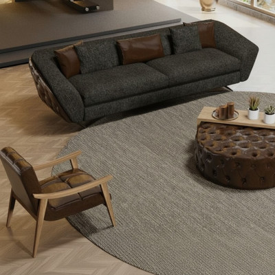 Set soggiorno divano, poltrona e tavolino in design moderno