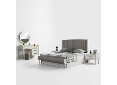 Camera da letto completa moderna 5 pz. Letto comodini armadio
