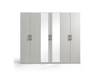 Armadio da letto bianco 254 cm moderno mobili di stoccaggio bianchi