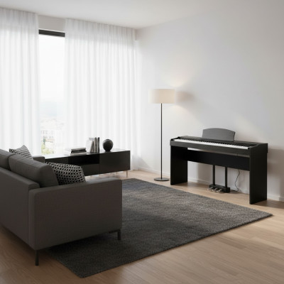 Elegante pianoforte digitale con suono potente e funzioni moderne