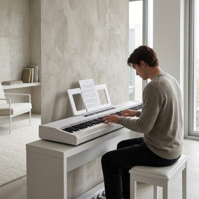 Piano digitale in un elegante involucro con eccellente qualità del suono