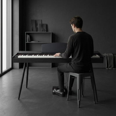 Piano digitale Piano stage lucido marrone pianoforte da casa