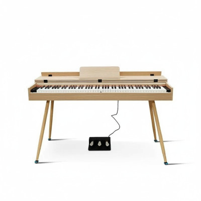 Piano digitale lucido marrone chiaro per casa
