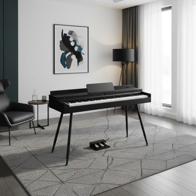 Piano digitale nero pianoforte stage pianoforte lucido per casa