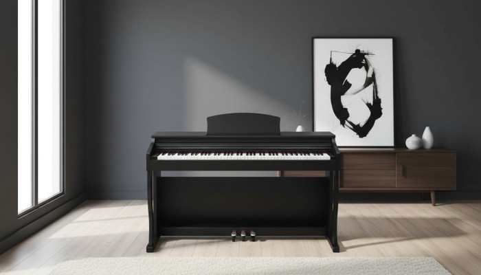 Piano digitale nero stage pianoforte lucido pianoforte da casa