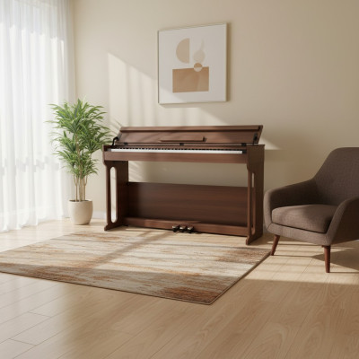Piano digitale per casa 137cm Marrone
