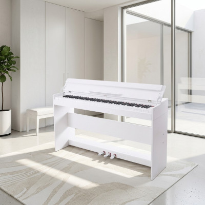Piano digitale Pianoforte da casa Tastiera digitale 137cm Bianco