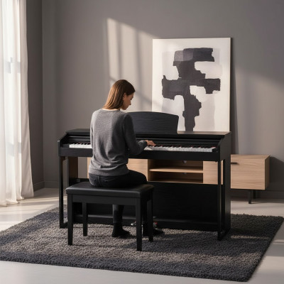 Piano digitale per casa 138cm Nero