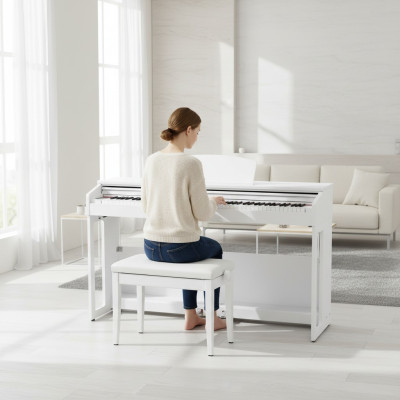 Piano digitale Piano da casa Tastiera digitale 138cm Bianco