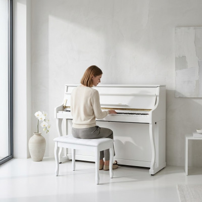 Piano digitale massiccio con coperchio completamente apribile, lavorazione pregiata