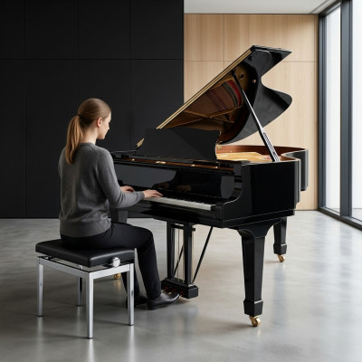 Pianoforte a coda digitale nero