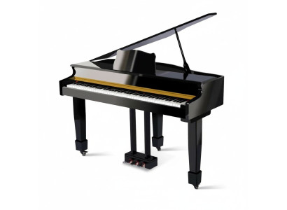 Pianoforte a coda digitale nero