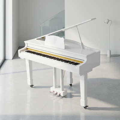 Pianoforte a coda bianco Digitalpiano Pianoforte a coda lucido