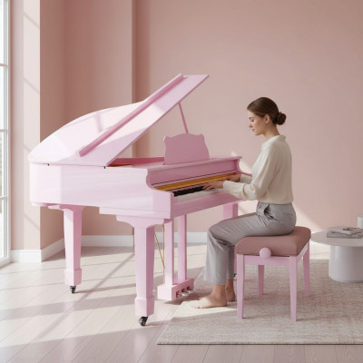 Pianoforte a coda rosa Digitalpiano Pianoforte a coda Lucido