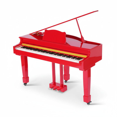 Pianoforte a coda rosso Digitalpiano Pianoforte a coda lucido